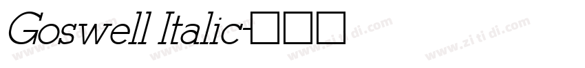 Goswell Italic字体转换